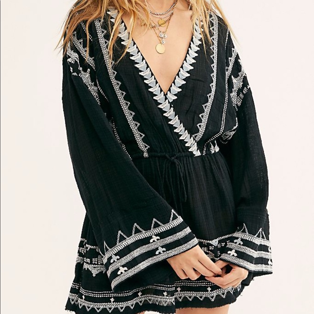 New Free People Embroidered Tunic